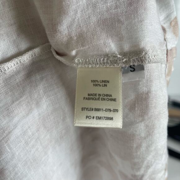 Anthropologie Cloth & Stone Scrunch Strap Linen Tiered Midi Dress - Size S - Picture 4 of 6